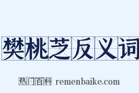 樊桃芝反义词是什么意思的图片